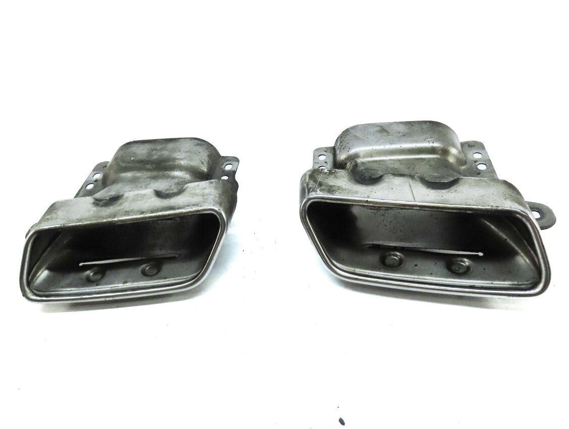 Thumbnail 2: 2013-2014 MERCEDES BENZ GL450 (X166) LEFT & RIGHT MUFFLER PIPE EXHAUST TIP SET-2