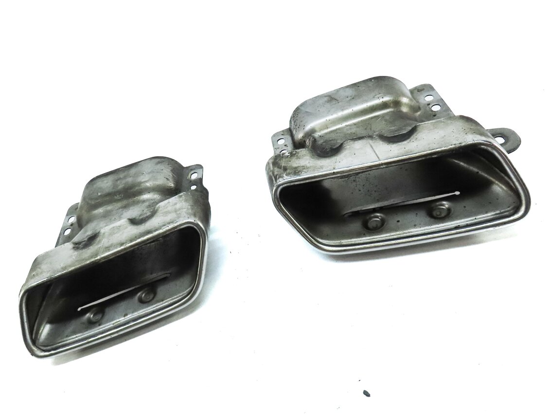 Thumbnail 3: 2013-2014 MERCEDES BENZ GL450 (X166) LEFT & RIGHT MUFFLER PIPE EXHAUST TIP SET-2