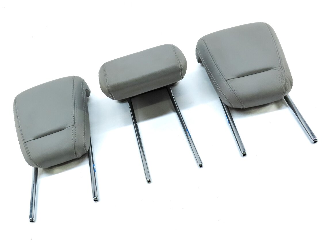 Thumbnail 3: 13-19 MERCEDES GL GLS X166 REAR 2ND ROW LEFT RIGHT CENTER SEAT HEADREST SET GRAY