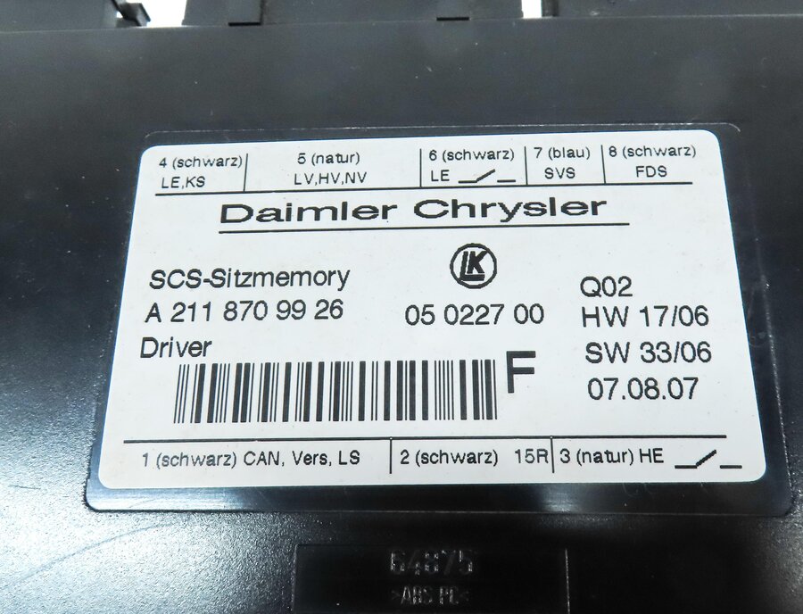 Thumbnail 4: 05-08 MB E320 E350 E500 ML320 ML350 ML500 (W164 W171) LEFT DRIVER SEAT MODULE