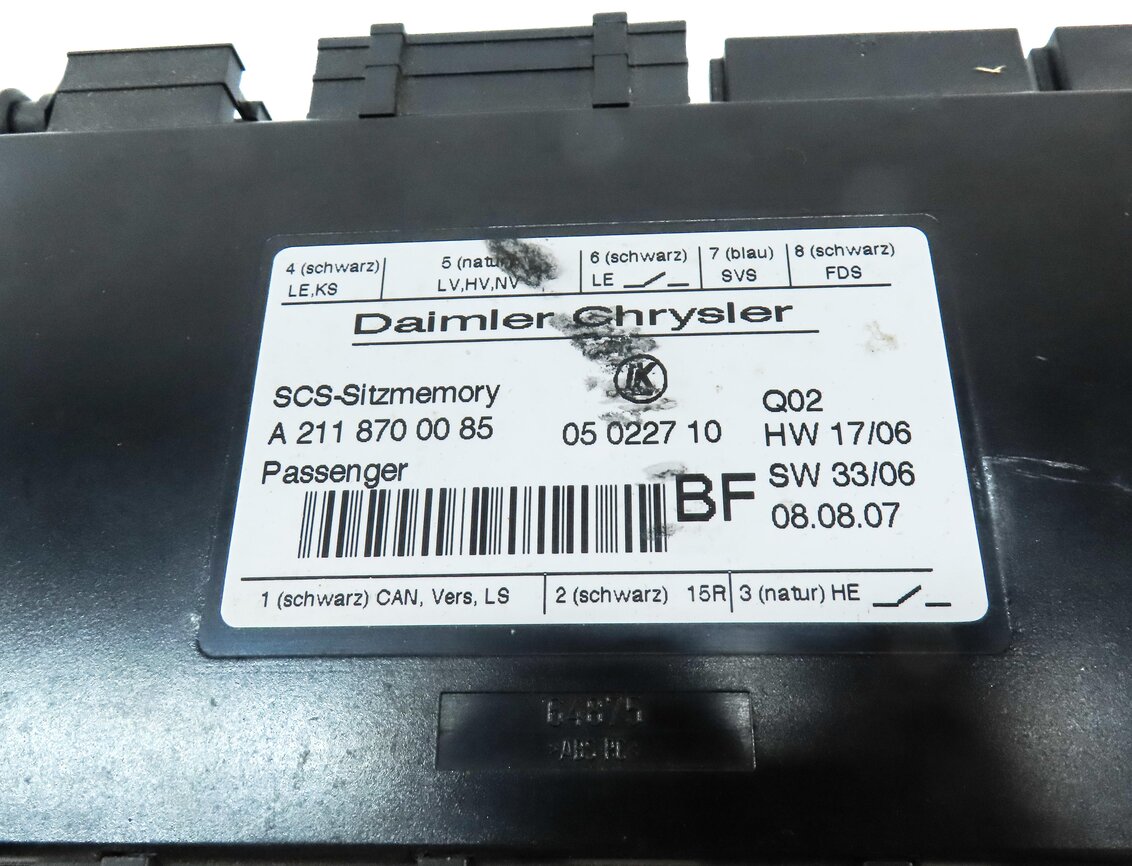 Thumbnail 4: 2008 MERCEDES ML CLASS (W164) FRONT RIGHT PASSENGER SEAT CONTROL MODULE