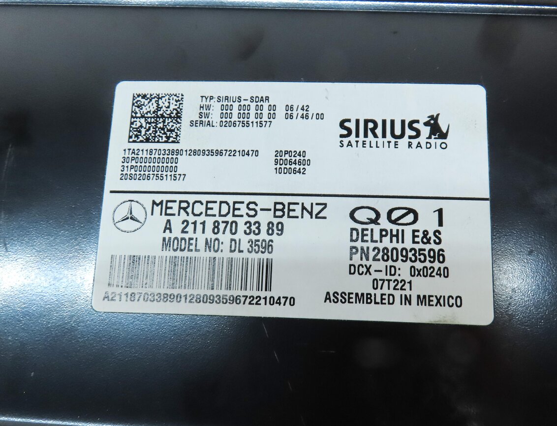 Thumbnail 4: 2008 MERCEDES ML CLASS (W164) SIRIUS SATELLITE RADIO CONTROL MODULE 2118703389