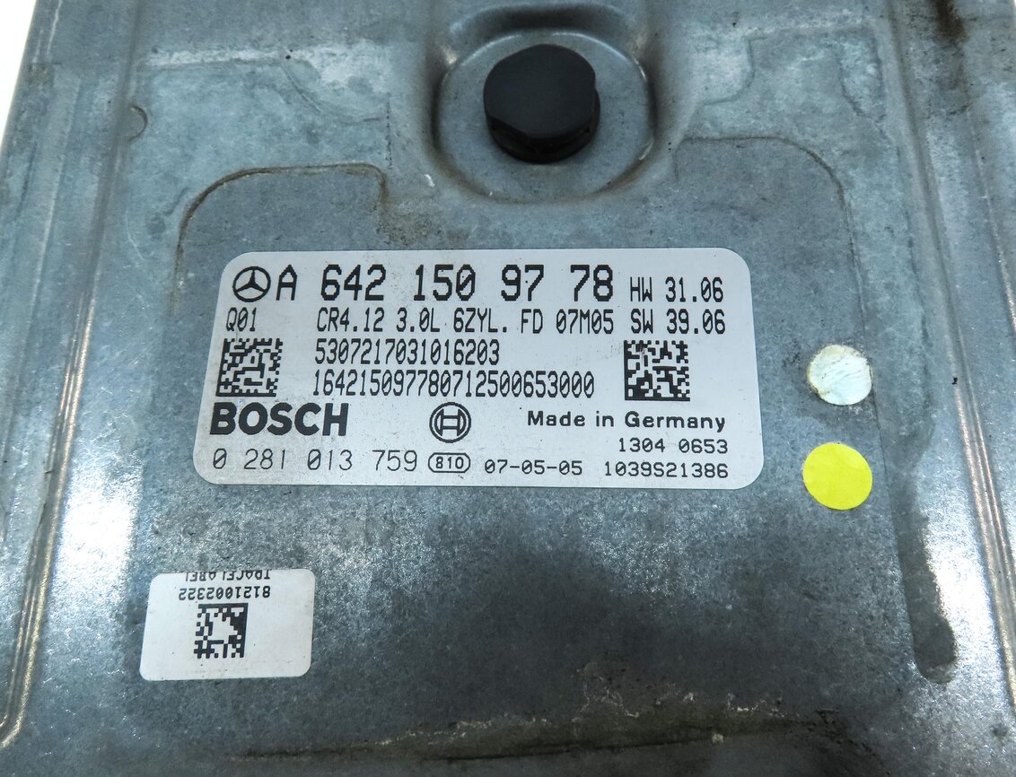 Thumbnail 4: 2007-2008 MERCEDES BENZ GL320 (W164) 3.0L OM642 DIESEL ENGINE CONTROL MODULE