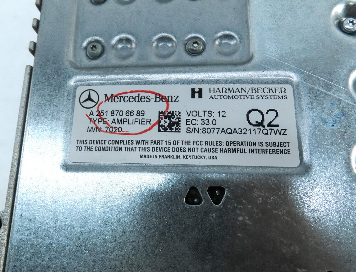 Thumbnail 6: 07-09 MERCEDES GL350 GL450 ML320 ML350 ML500 (X164 W164) HARMAN AUDIO AMPLIFIER