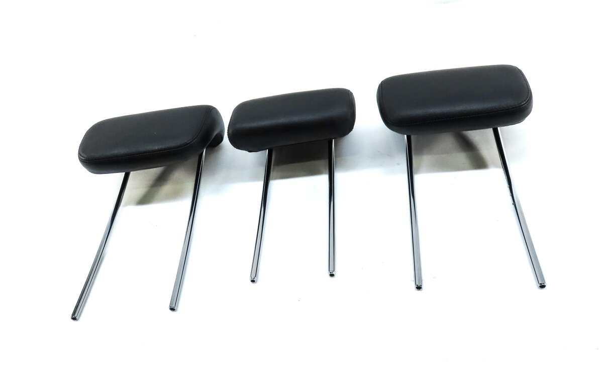 Thumbnail 2: 07-11 MERCEDES ML GL (W164 X164) REAR LEFT RIGHT & CENTER HEADREST SET3 (BLACK)