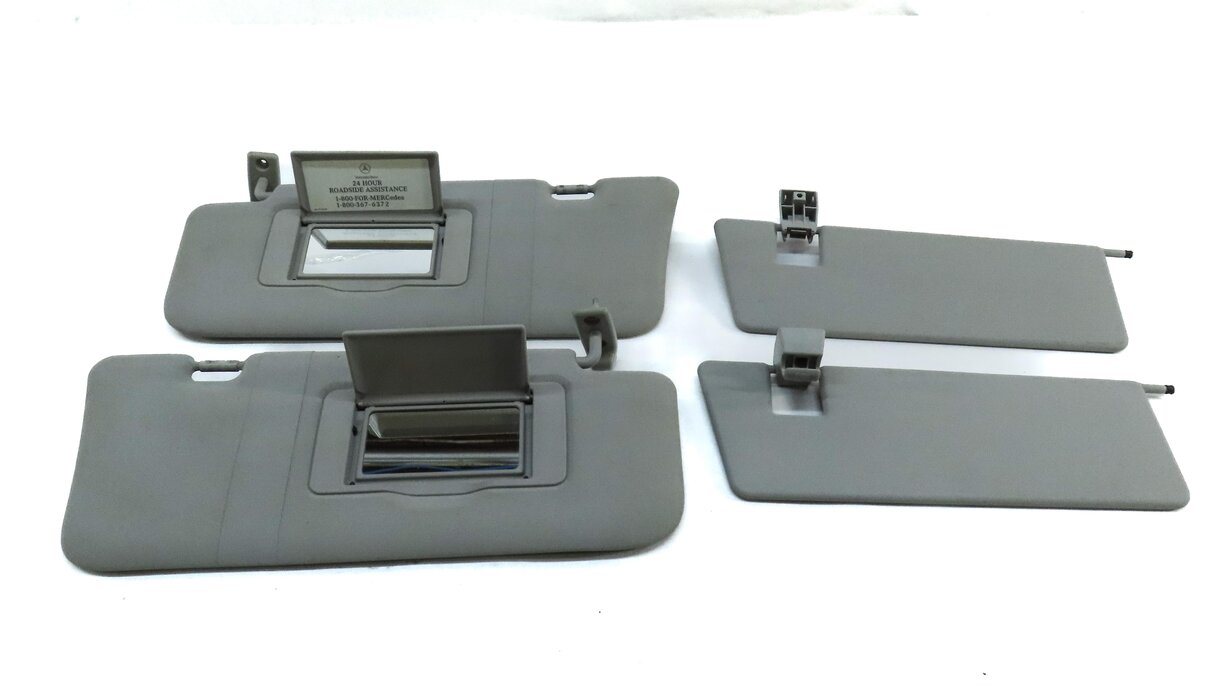Thumbnail 4: 06-12 MERCEDES GL ML CLASS (W164 X164) FRONT LEFT & RIGHT SUNVISOR SET (GREY)
