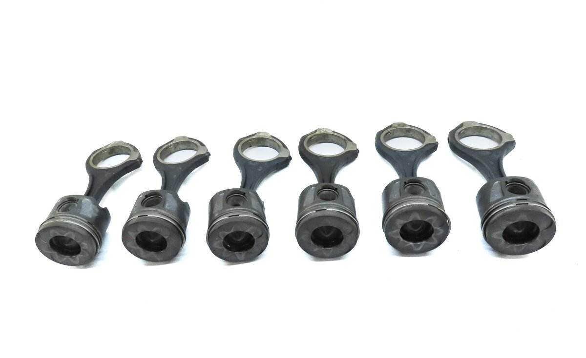 Thumbnail 2: 07-08 MERCEDES GL320 ML320 R320 (W164 X164) 3.0L OM642 DIESEL PISTON & ROD SET 6