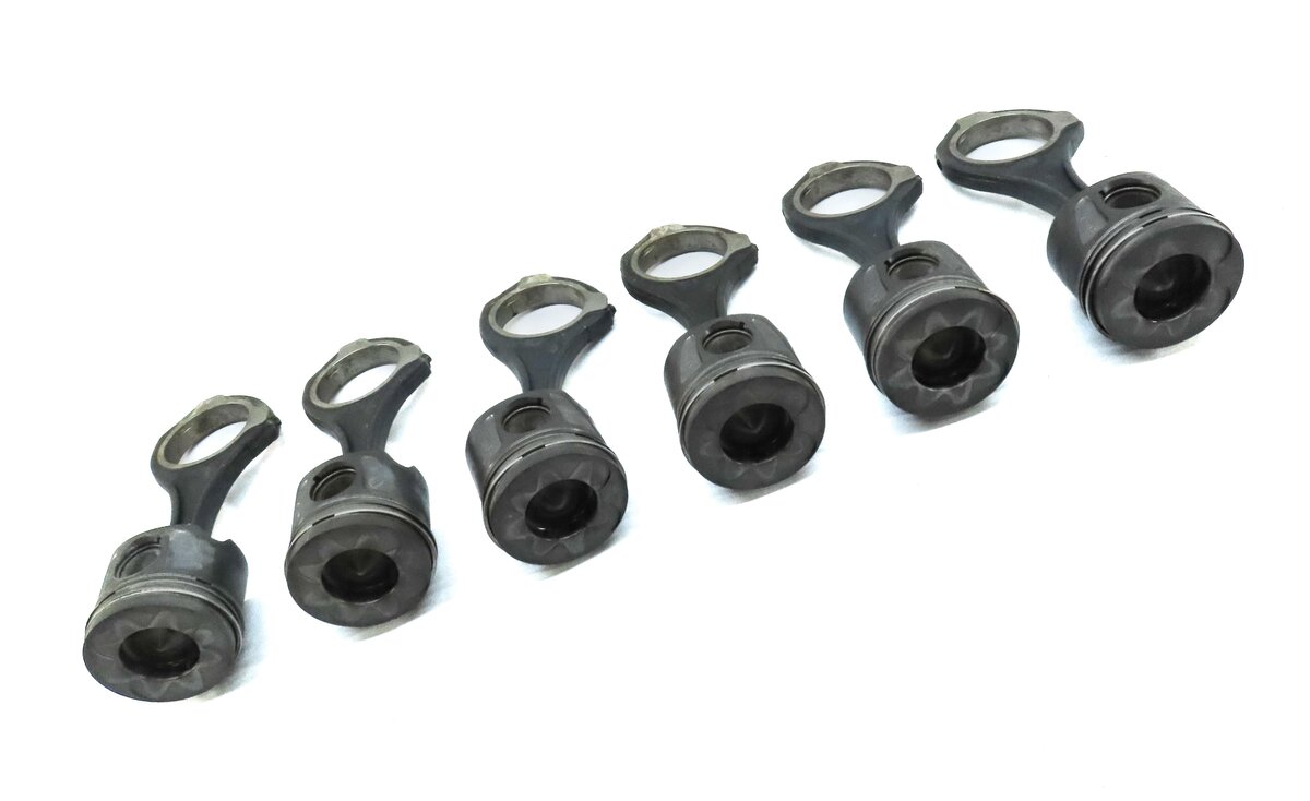 Thumbnail 3: 07-08 MERCEDES GL320 ML320 R320 (W164 X164) 3.0L OM642 DIESEL PISTON & ROD SET 6