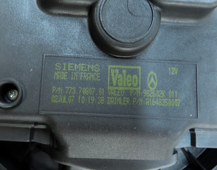 Thumbnail 6: 06-13 MERCEDES GL ML R CLASS (W164 W251 X164) FRONT HEATER A/C BLOWER FAN MOTOR