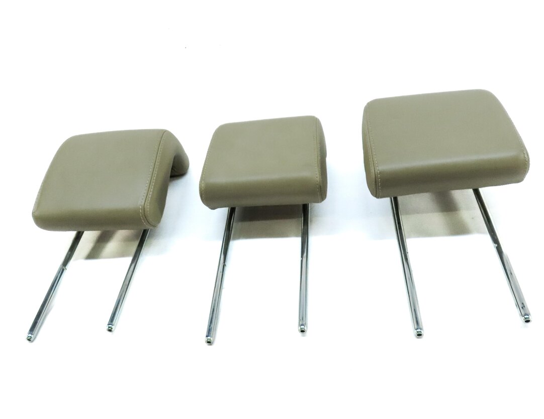 Thumbnail 2: 2009-2010 REAR LEFT CENTER RIGHT SEAT HEADREST HEAD REST SET-3 (ALMOND LEATHER)