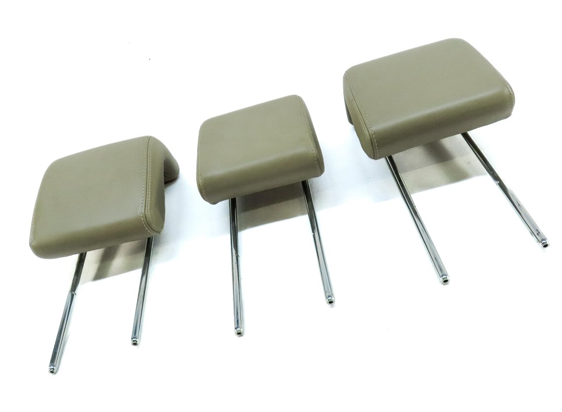 Thumbnail 3: 2009-2010 REAR LEFT CENTER RIGHT SEAT HEADREST HEAD REST SET-3 (ALMOND LEATHER)