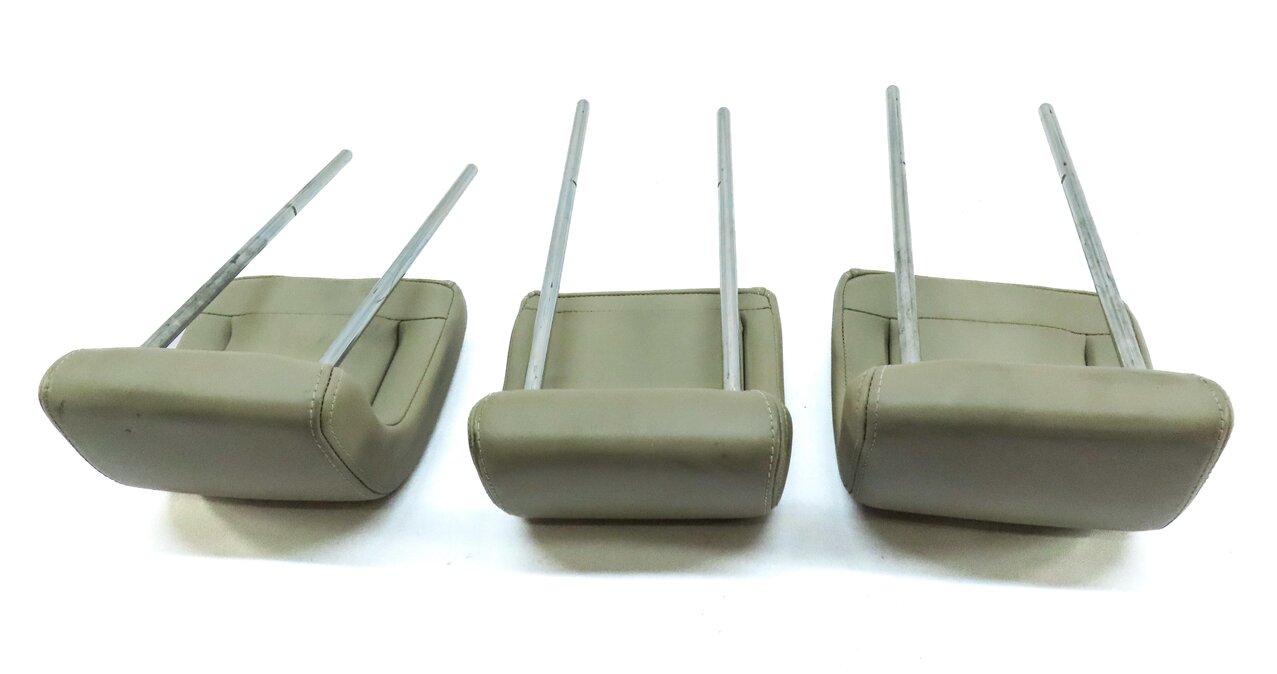 Thumbnail 5: 2009-2010 REAR LEFT CENTER RIGHT SEAT HEADREST HEAD REST SET-3 (ALMOND LEATHER)