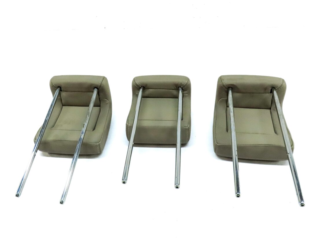 Thumbnail 6: 2009-2010 REAR LEFT CENTER RIGHT SEAT HEADREST HEAD REST SET-3 (ALMOND LEATHER)