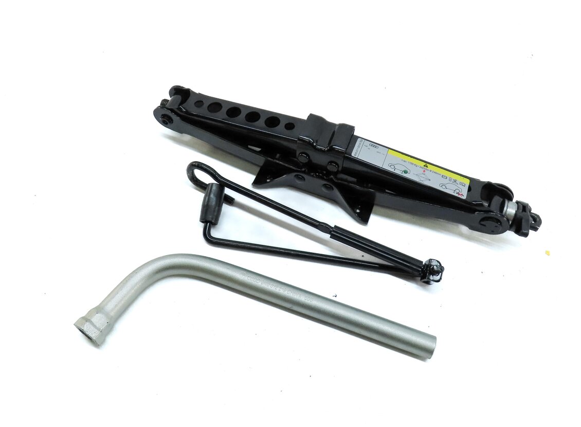 2015-2020 AUDI A3 S3 (8V 8Y) SPARE TIRE SCISSOR JACK w/ HANDLE & LUG WRENCH