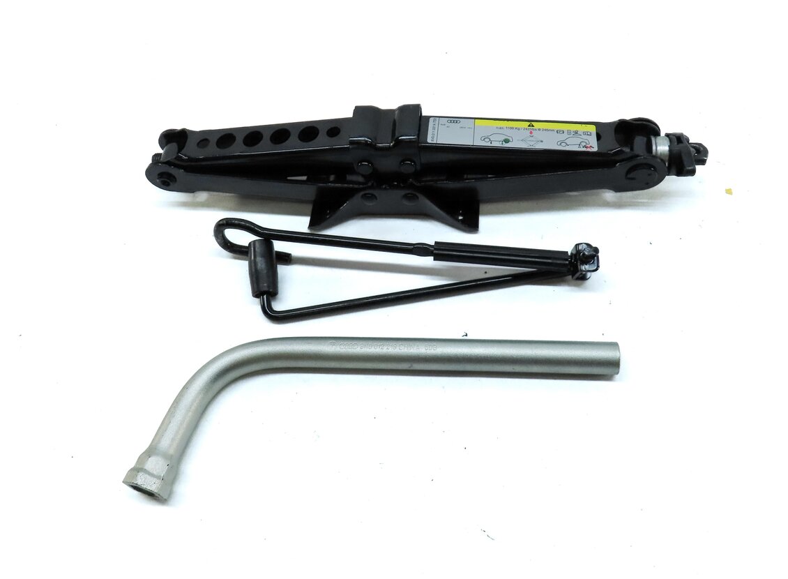 Thumbnail 2: 2015-2020 AUDI A3 S3 (8V 8Y) SPARE TIRE SCISSOR JACK w/ HANDLE & LUG WRENCH