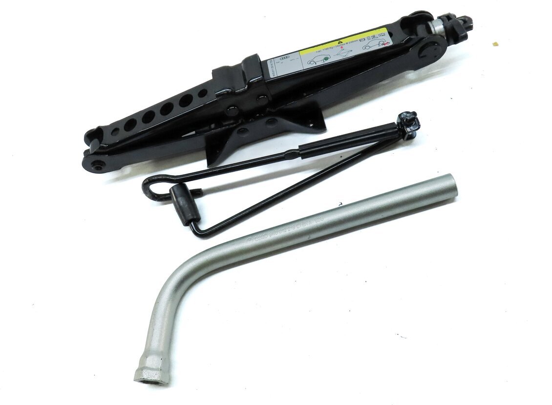 Thumbnail 3: 2015-2020 AUDI A3 S3 (8V 8Y) SPARE TIRE SCISSOR JACK w/ HANDLE & LUG WRENCH