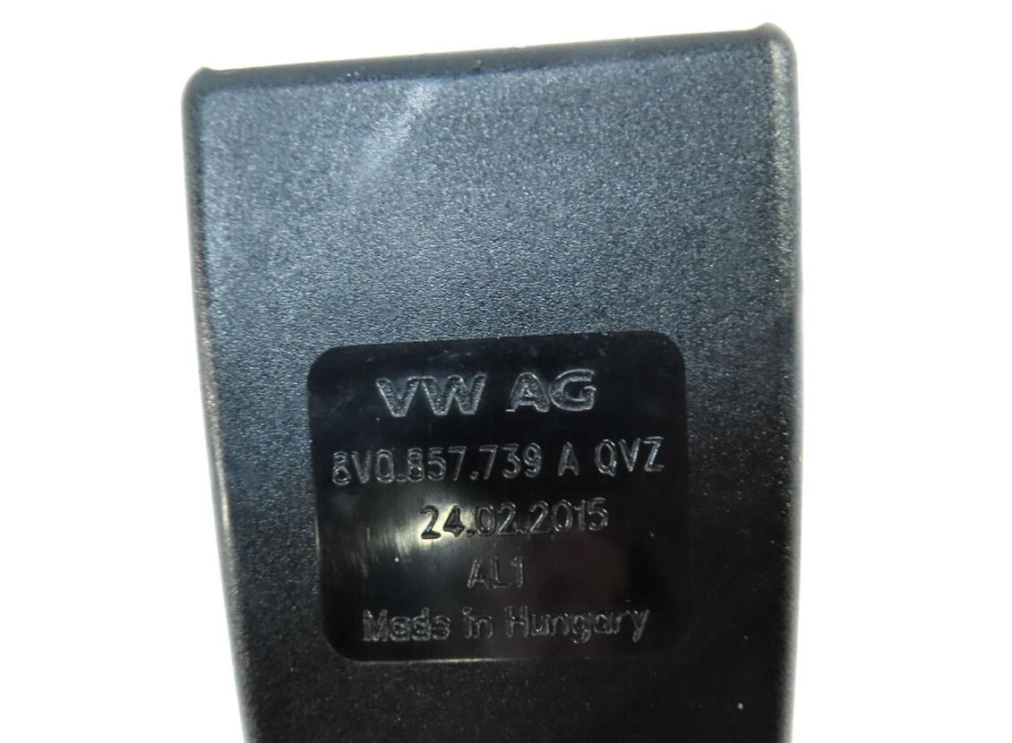 Thumbnail 10: 2015 AUDI A3 (8V) REAR LEFT RIGHT & CENTER SEATBELT BUCKLE RECEIVER SET3 (BLACK)