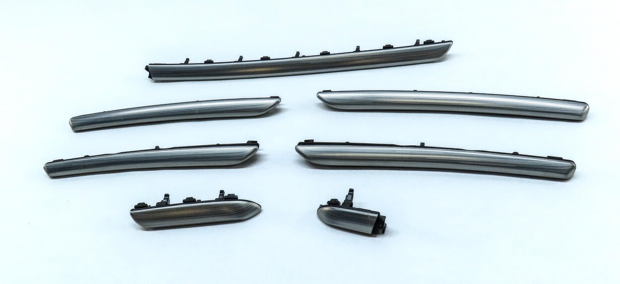 Thumbnail 2: 2015 AUDI A3 (8V) FRONT REAR DOOR DASH CONSOLE ALUMINUM MISTRAL 5TD TRIM SET 7