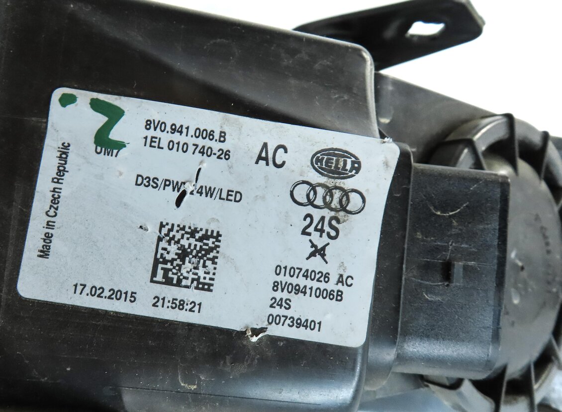 Thumbnail 9: 15-16 AUDI A3 (8V) RIGHT PASSENGER XENON HID HEADLIGHT LIGHT LAMP (8Q3 NON AFS)