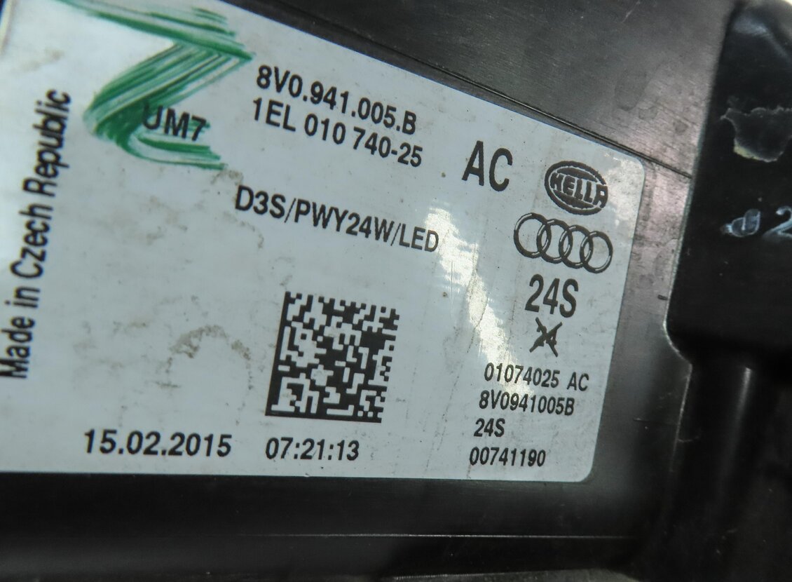 Thumbnail 9: 2015-2016 AUDI A3 (8V) LEFT DRIVER XENON HID HEADLIGHT LIGHT LAMP (8Q3 NON AFS)