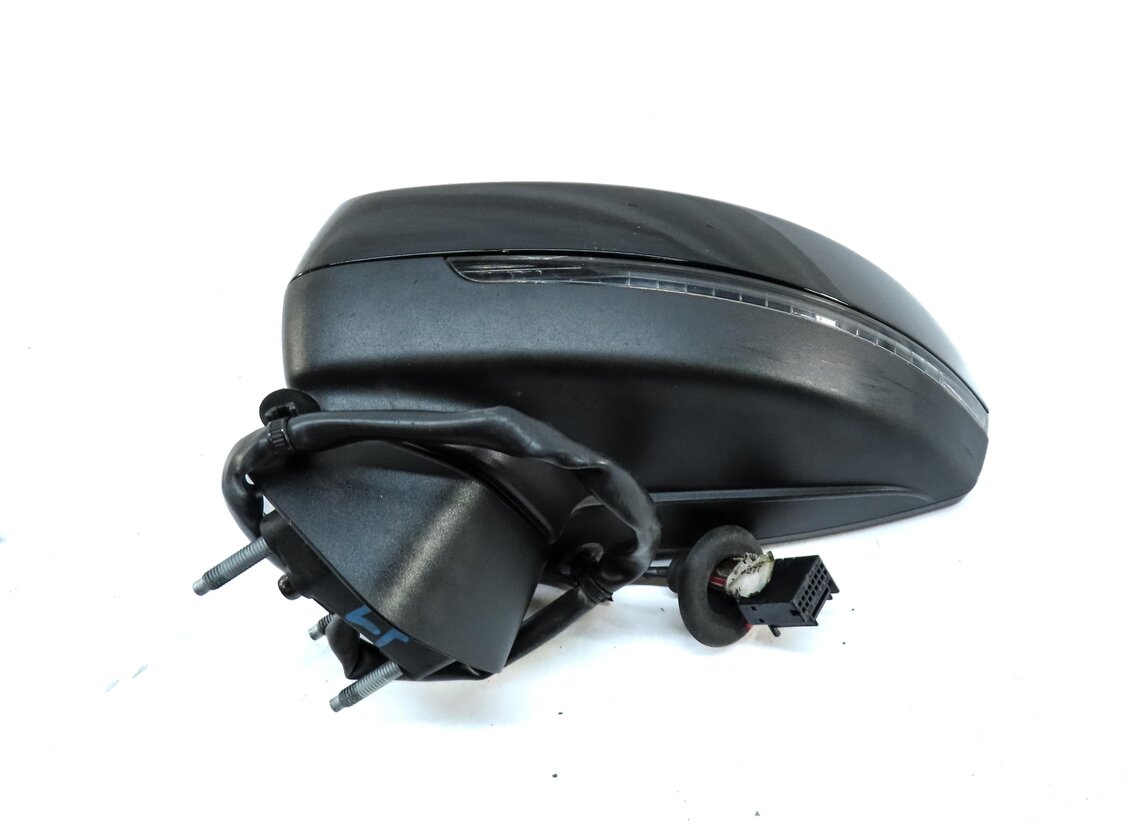Thumbnail 4: 2015-2018 AUDI A3 S3 (8V) LEFT DRIVER - MANUAL FOLD HEATED DOOR MIRROR (BLACK)