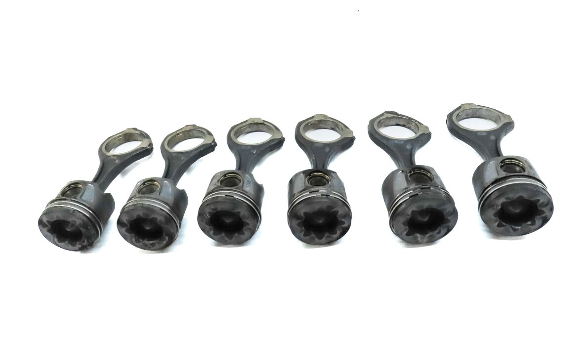 Thumbnail 3: 12-17 ML GL GLS S X166 W166 W221 3.0L DIESEL OM642 PISTON & CONNECTING ROD SET 6