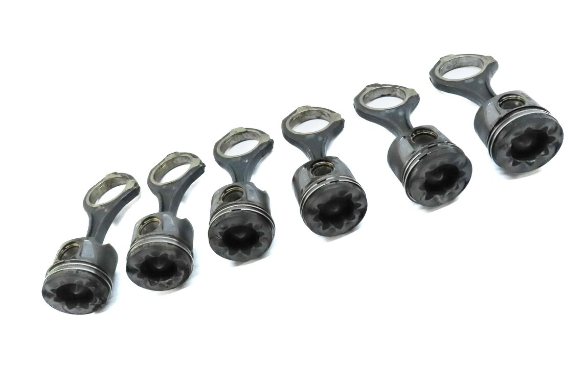 Thumbnail 4: 12-17 ML GL GLS S X166 W166 W221 3.0L DIESEL OM642 PISTON & CONNECTING ROD SET 6