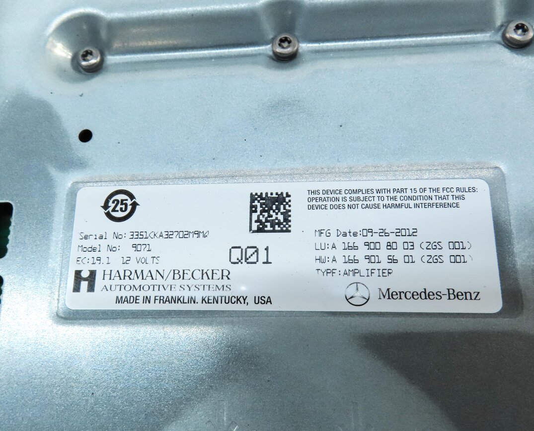 Thumbnail 5: 2013 MERCEDES ML350 (W166) RADIO STEREO SPEAKER HARMAN BECKER AMP AMPLIFIER
