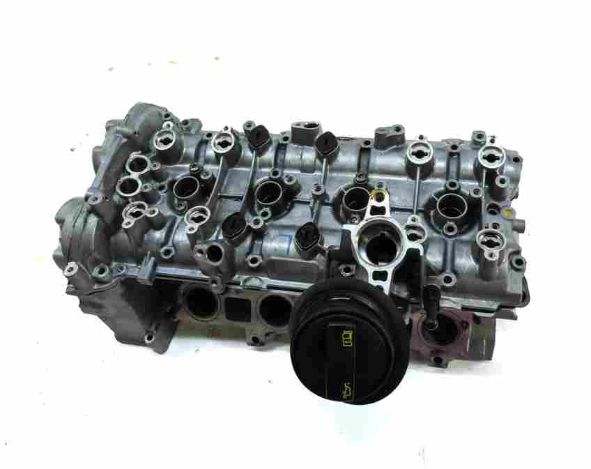 Thumbnail 4: 13-14 AUDI A8 S8 (D4 4H) 4.0L TURBO CEUA ENGINE LEFT CYLINDER HEAD & VALVE COVER