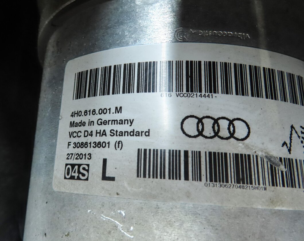 Thumbnail 8: 2011-2018 AUDI A8 S8 (D4 4H) LEFT DRIVER REAR AIR SUSPENSION SHOCK STRUT