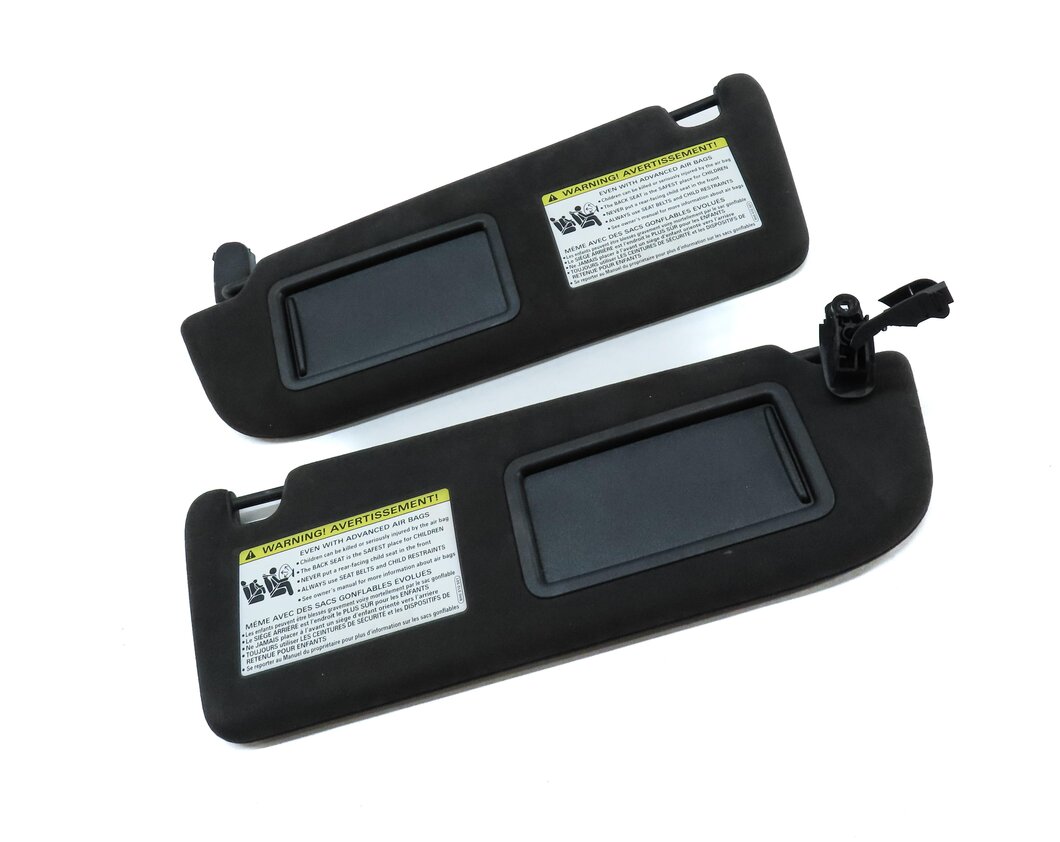 Thumbnail 3: 10-18 AUDI A8 S8 (D4 4H) FRONT LEFT & RIGHT SUNVISOR SUN VISOR SHADE SET (BLACK)