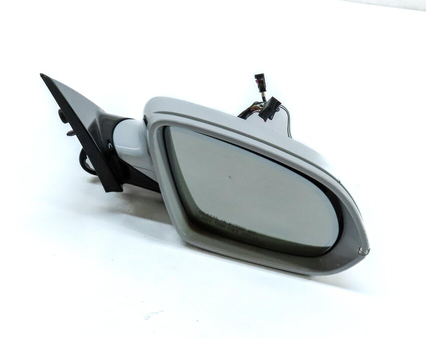 11-18 AUDI A8 S8 D4 4H RIGHT DOOR MIRROR HEATED CAMERA PFOLD AUTODIM BLIND WHITE