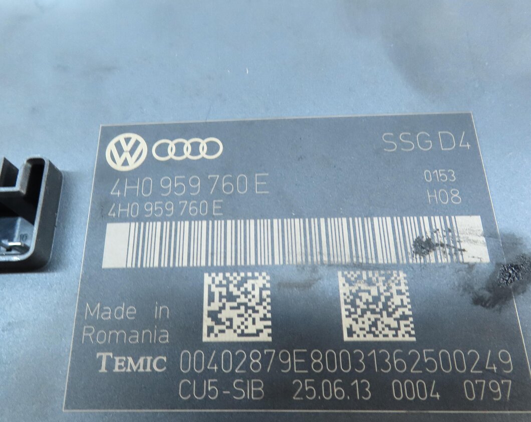 Thumbnail 4: 2014 AUDI A8 (D4 4H) FRONT LEFT DRIVER SEAT CONTROL MODULE (BLACK) 4H0959760E