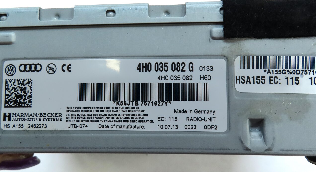 Thumbnail 5: 2014 AUDI A8 (D4 4H) STEREO RADIO RECEIVER MODULE 4H0035082G