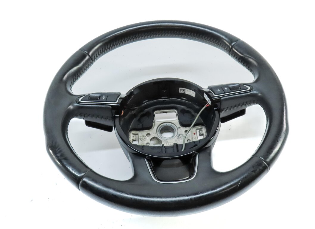 Thumbnail 2: 13-17 AUDI Q5 Q7 SQ5 B8 8R 4M 3 SPOKE STEERING WHEEL w/ SWITCH BUTTONS & PADDLES