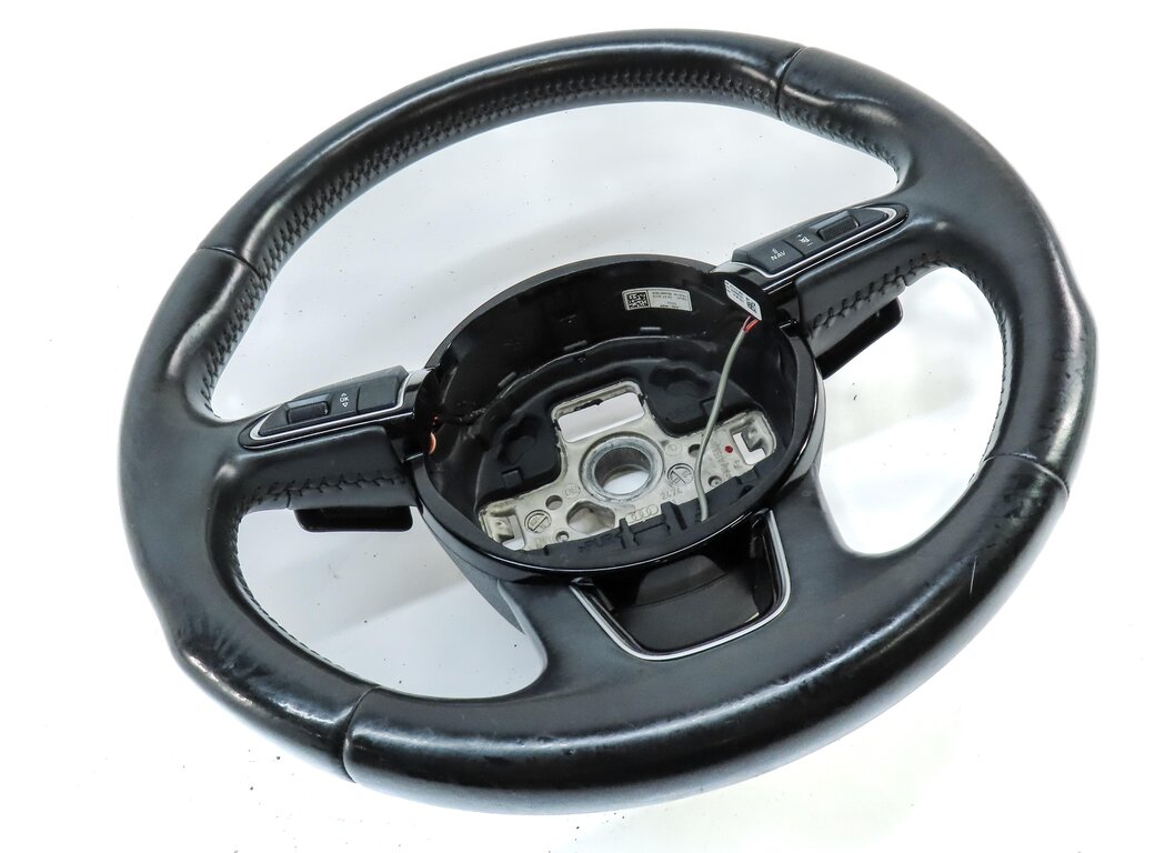 Thumbnail 3: 13-17 AUDI Q5 Q7 SQ5 B8 8R 4M 3 SPOKE STEERING WHEEL w/ SWITCH BUTTONS & PADDLES