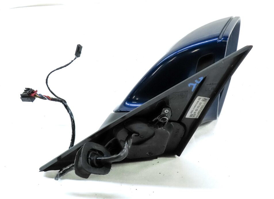 Thumbnail 4: 09-14 AUDI Q5 (8R) RIGHT P-FOLD HEAT AUTODIM MEMORY DOOR MIRROR w/ LIGHT (BLUE)