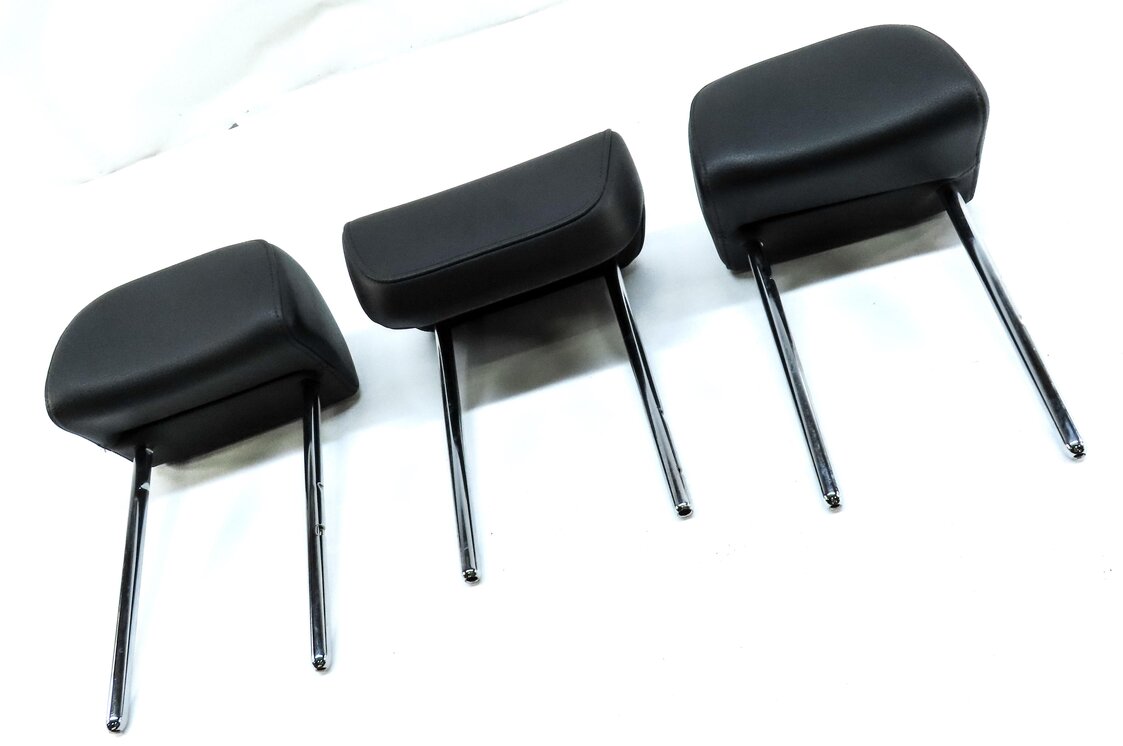 Thumbnail 3: 11-17 AUDI Q5 SQ5 (B8 8R) REAR LEFT RIGHT & CENTER HEADREST SET 3 (SOUL BLACK)