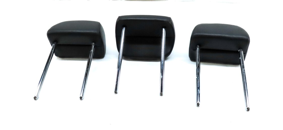 Thumbnail 6: 11-17 AUDI Q5 SQ5 (B8 8R) REAR LEFT RIGHT & CENTER HEADREST SET 3 (SOUL BLACK)