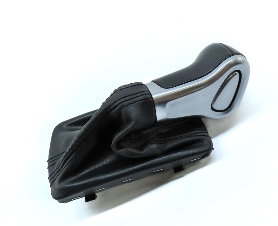 Thumbnail 3: 2014 AUDI Q5 (B8 8R) SHIFTER KNOB w/ SHIFT BOOT (BLACK & SILVER) 8K1713139B