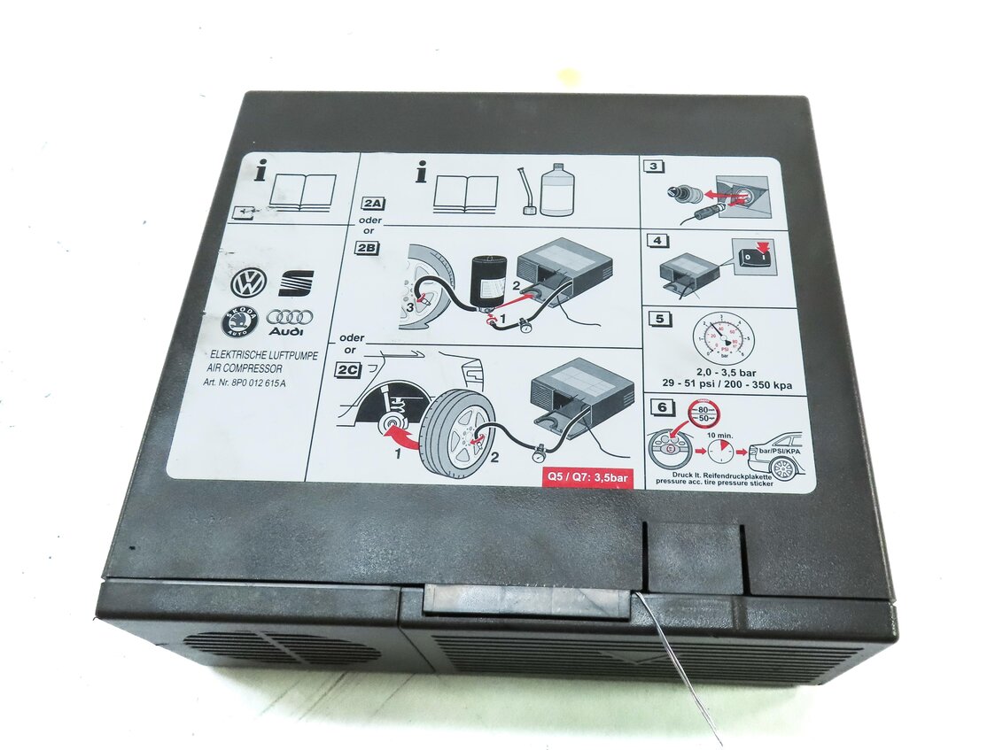2014 AUDI Q5 (B8 8R) EMERGENCY ROADSIDE WHEEL TIRE INFLATOR AIR COMPRESSOR