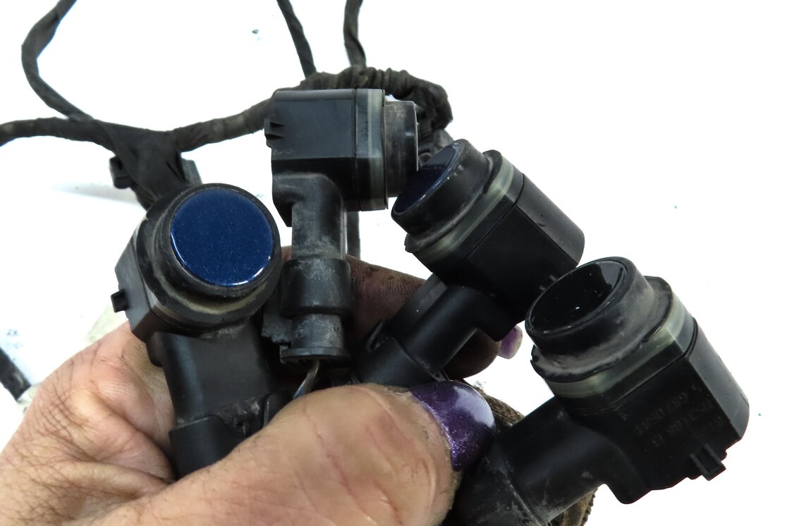 Thumbnail 5: 2014 AUDI Q5 (B8 8R) FRONT PARK ASSIST PDC SENSOR SET4 (SCUBA BLUE) w/ HARNESS