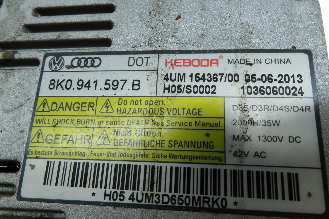 Thumbnail 5: 2014 AUDI Q5 (B8 8R) XENON HID HEADLIGHT HEAD LIGHT LAMP BALLAST MODULE