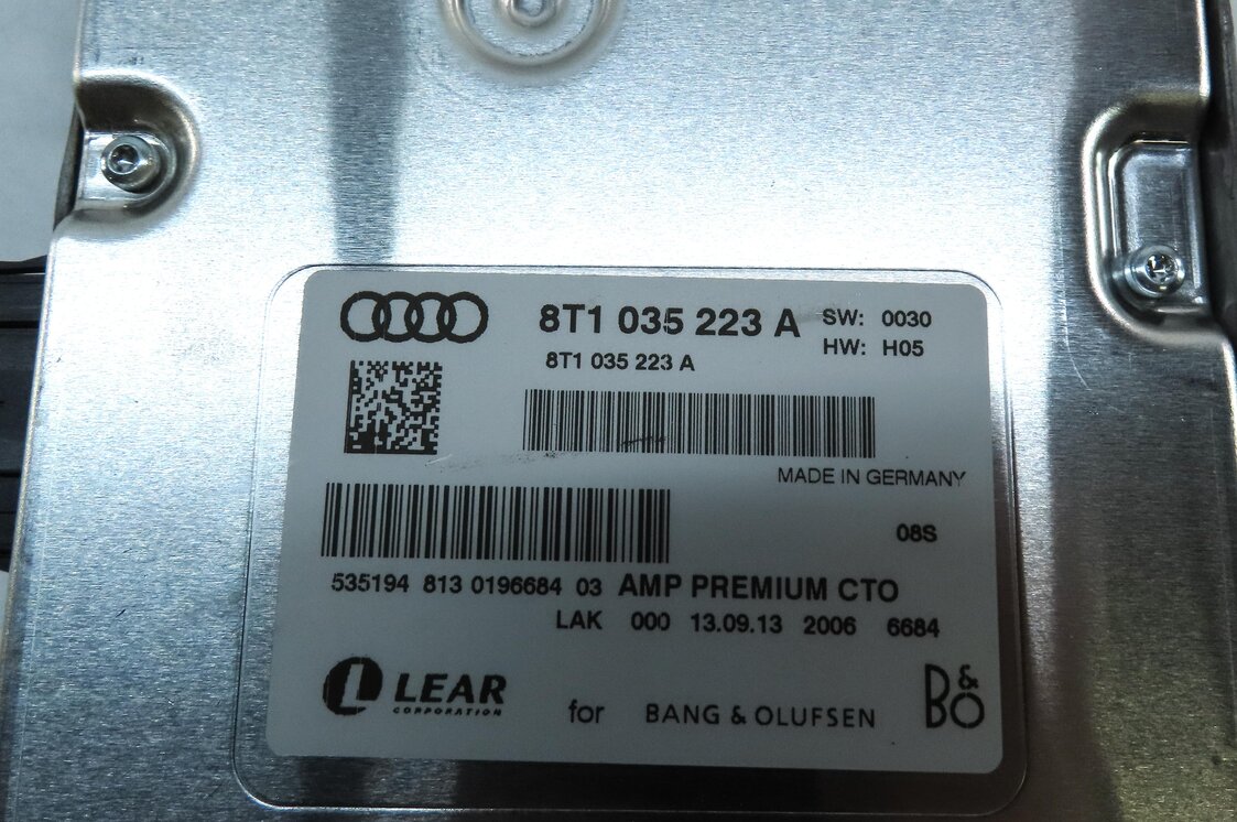 Thumbnail 5: 13-17 AUDI A4 S4 A5 S5 RS5 Q5 Q7 (B8 8K 8R 4M) BANG & OLUFSEN AUDIO AMP AMPLIFER