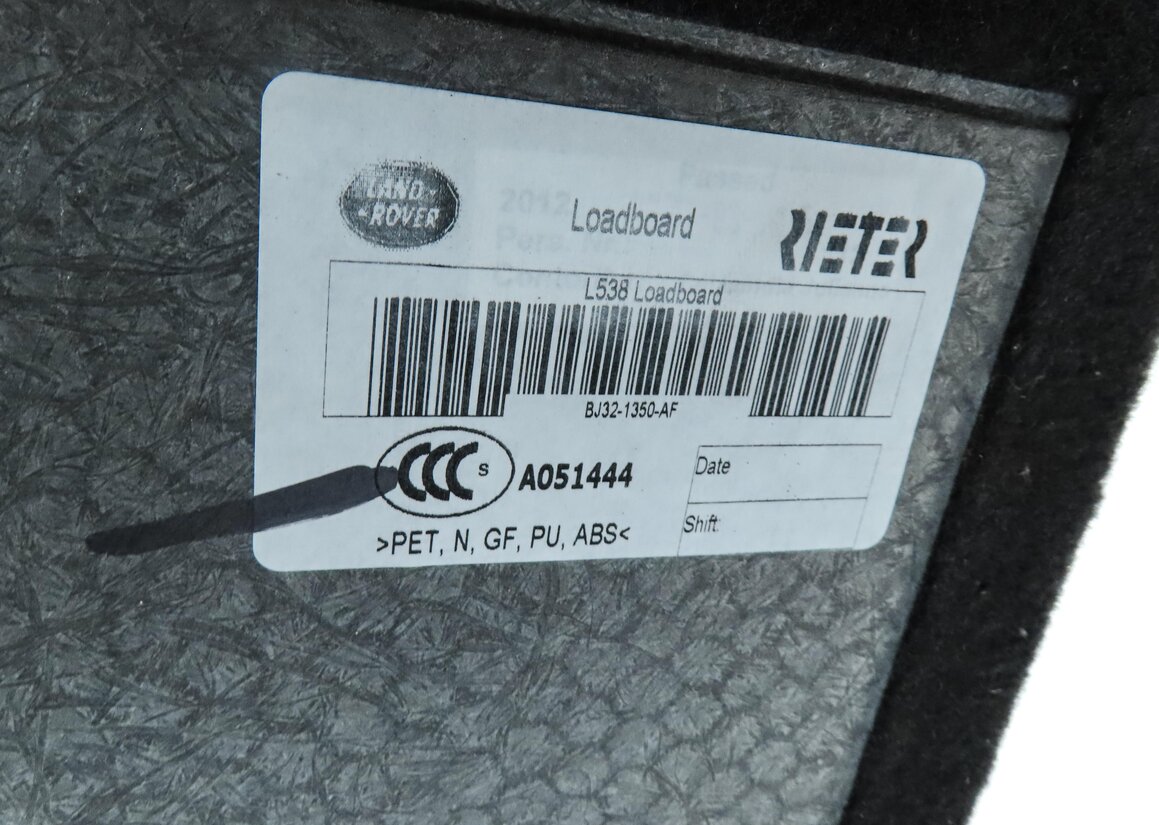 Thumbnail 10: 2013 RANGE ROVER EVOQUE (L538) REAR TRUNK CARGO SPARE TIRE COVER (BLACK CARPET)