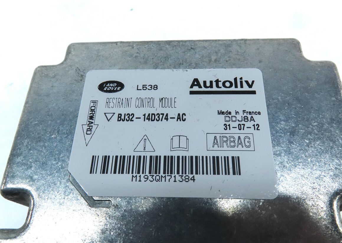 Thumbnail 4: 2012-2013 RANGE ROVER EVOQUE (L538) SRS BAG CONTROL MODULE