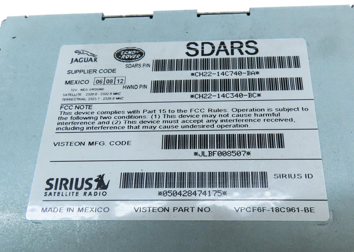 Thumbnail 4: 2013 LAND RANGE ROVER EVOQUE (L538) SIRIUS SATELLITE RADIO RECEIVER MODULE
