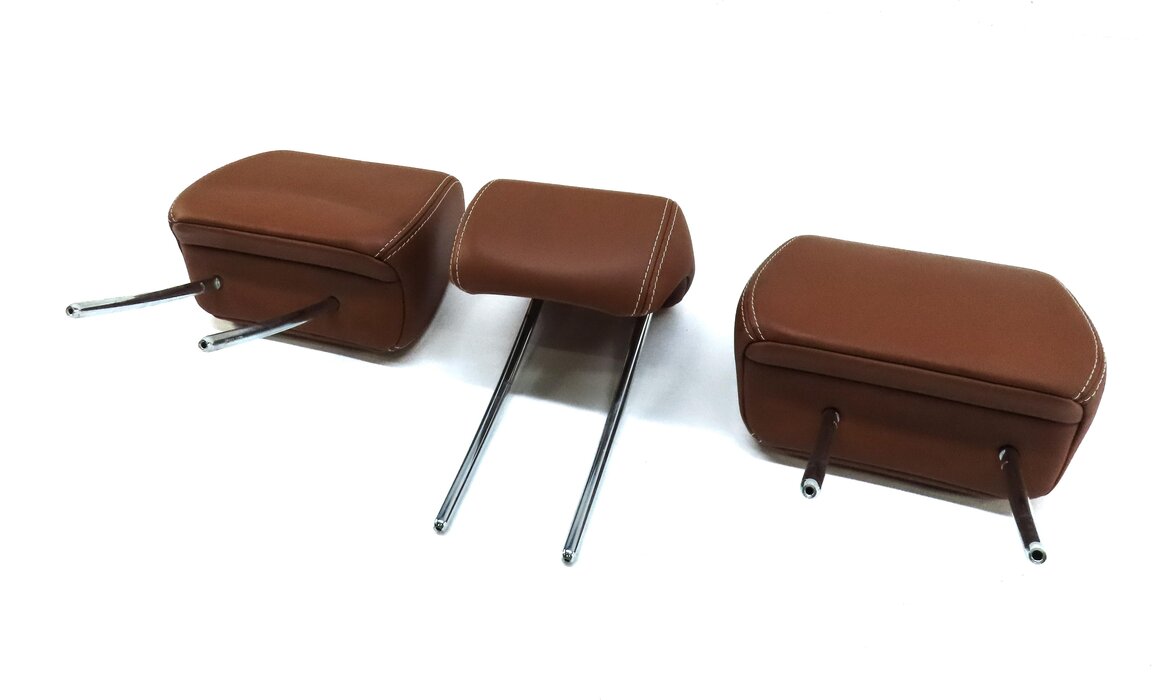 12-14 RANGE ROVER EVOQUE (L538) REAR LEFT RIGHT CENTER SEAT HEADREST SET 3 (TAN)