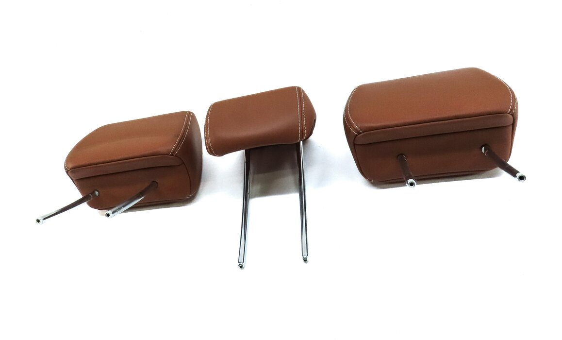 Thumbnail 2: 12-14 RANGE ROVER EVOQUE (L538) REAR LEFT RIGHT CENTER SEAT HEADREST SET 3 (TAN)