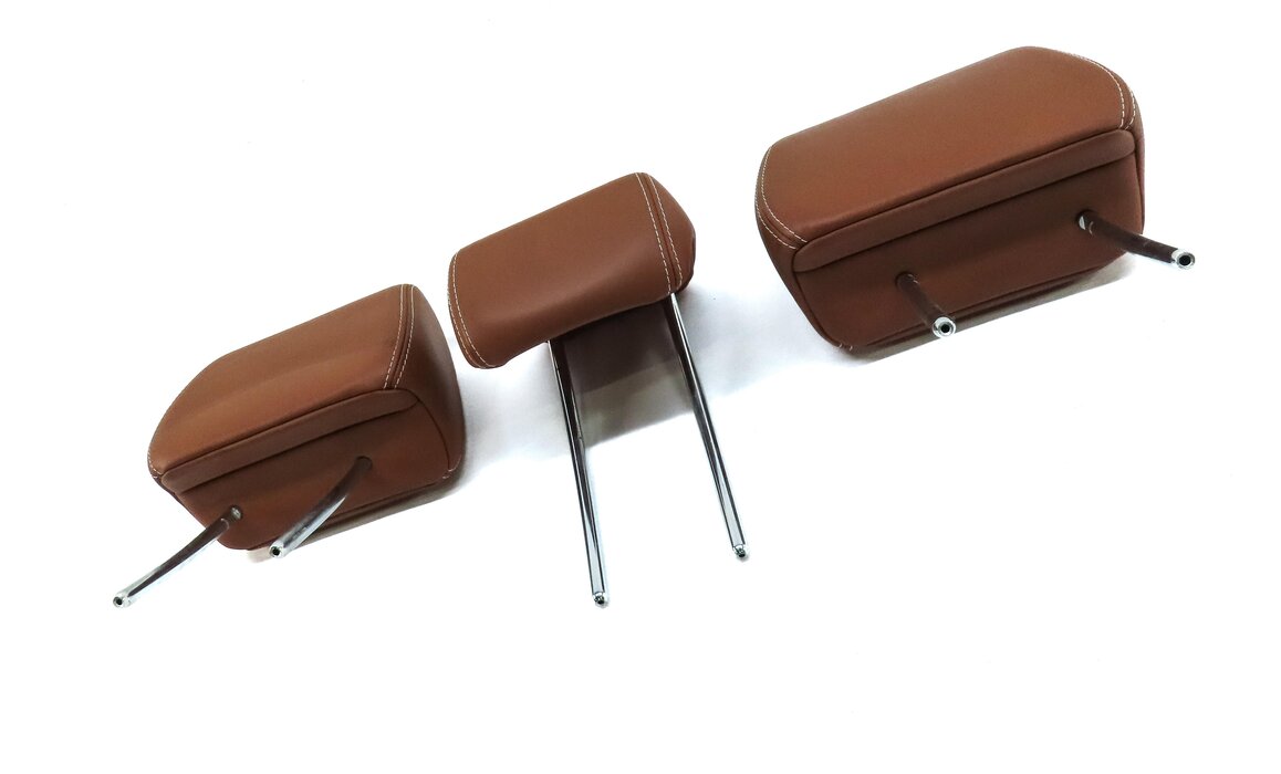 Thumbnail 3: 12-14 RANGE ROVER EVOQUE (L538) REAR LEFT RIGHT CENTER SEAT HEADREST SET 3 (TAN)